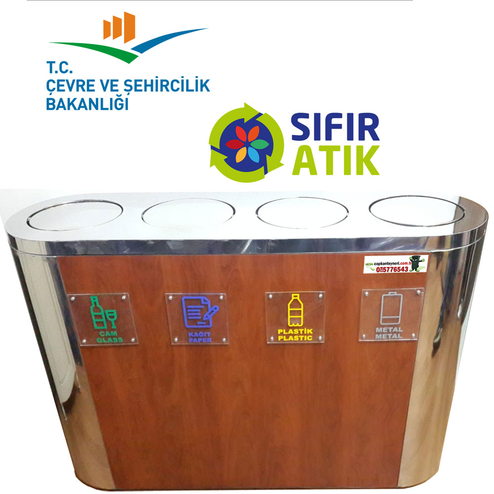 Recycle bin 4 compartments GDK CBSA