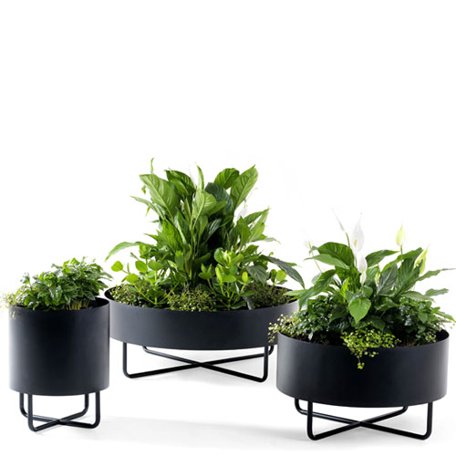 METAL PLANTER FLOWER POT