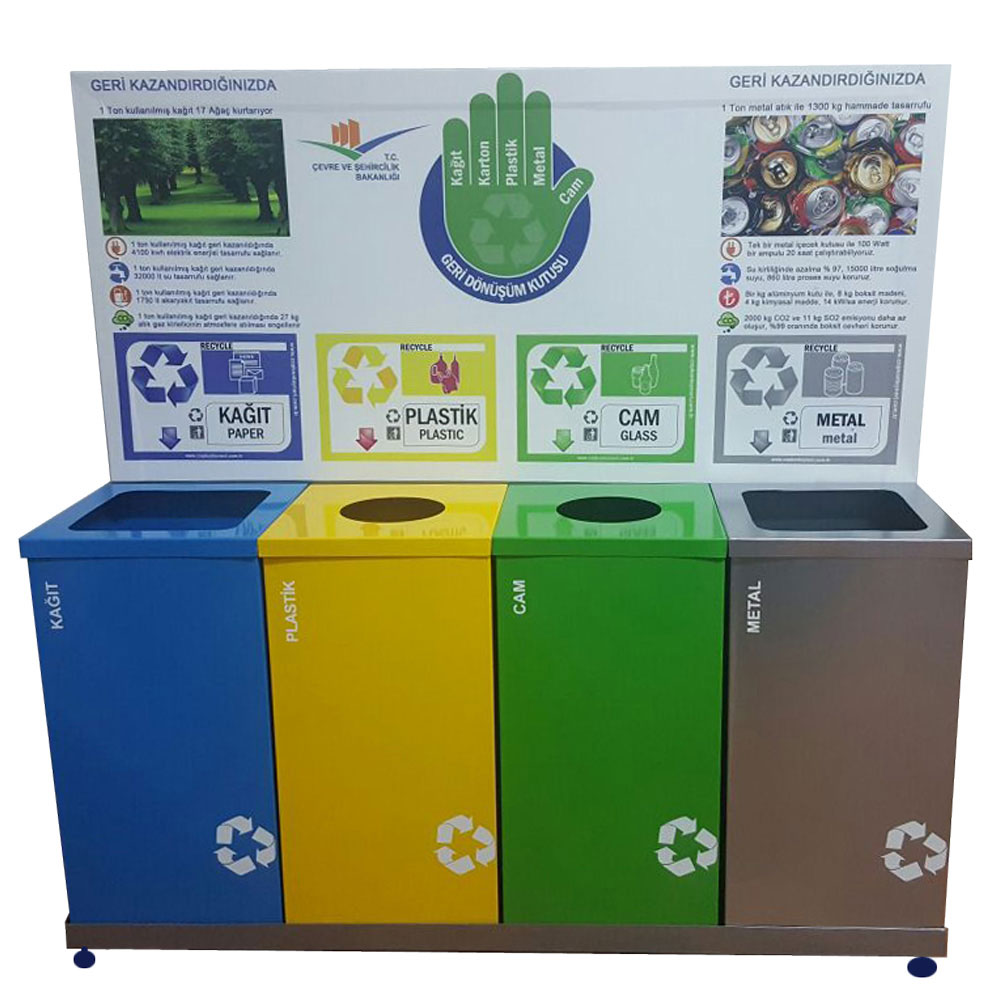 Recycle bin 4 compartments 400BS