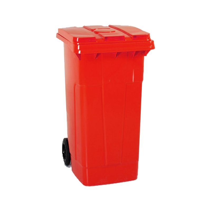 Plastik Çöp Konteyneri Kırmızı 240 l